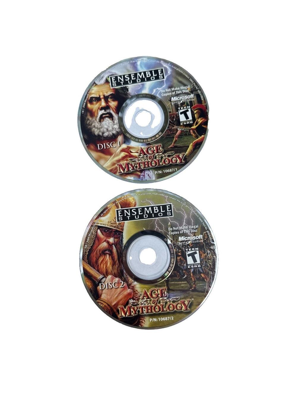 PC MAC Computer Game - Age of Mythology - Discs Only Ensemble Studios Teen